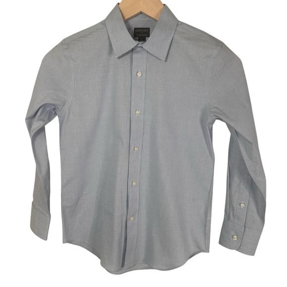 J. Crew Factory Boys Long Sleeve Thompson Blue Button Down Shirt Size 10 NWOT - Picture 1 of 8